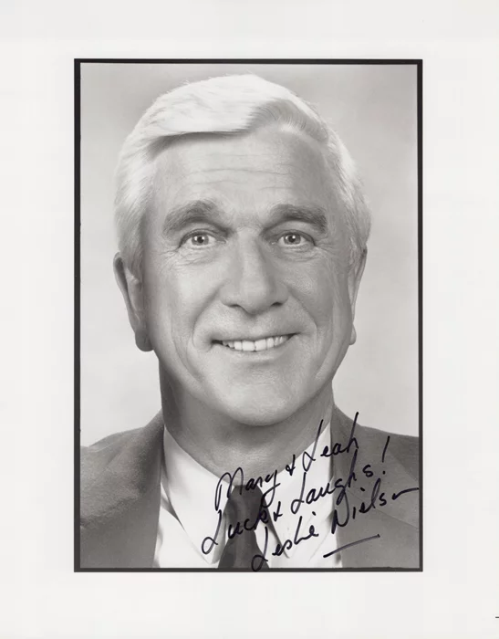 Leslie Nielsen autograph