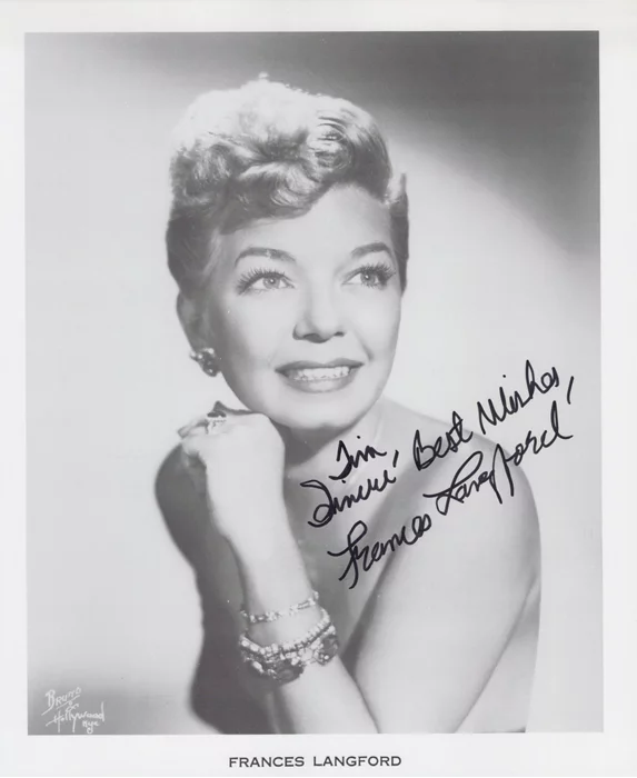 Frances Langford autograph