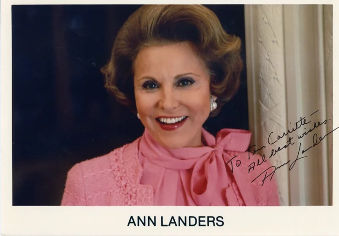 Ann Landers autograph