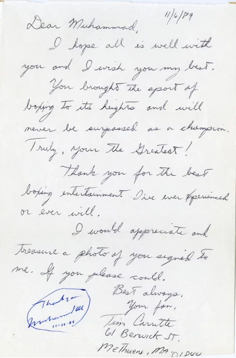 Muhammad Ali autograph