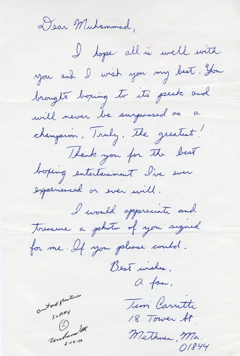 Muhammad Ali autograph