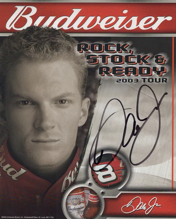 Dale Jr. Earnhardt autograph