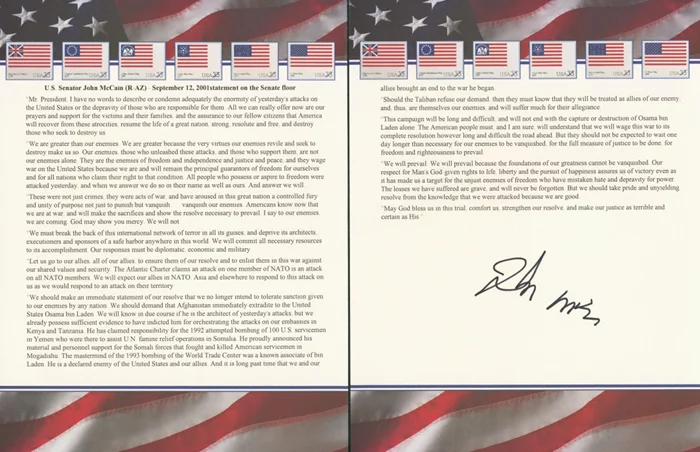 John McCain autograph
