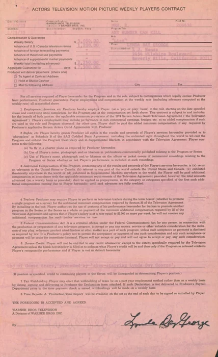 Lynda Day George autograph