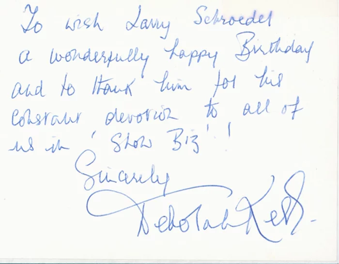 Deborah Kerr autograph