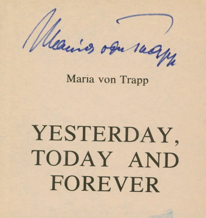 Maria Von Trapp autograph