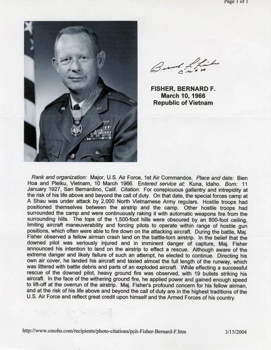 Bernard Fisher autograph