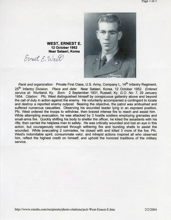 Ernest E. West autograph