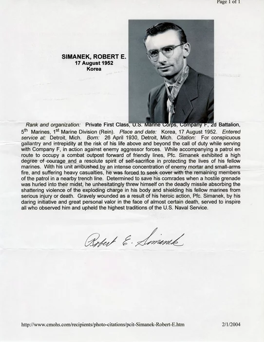 Robert Simanek autograph