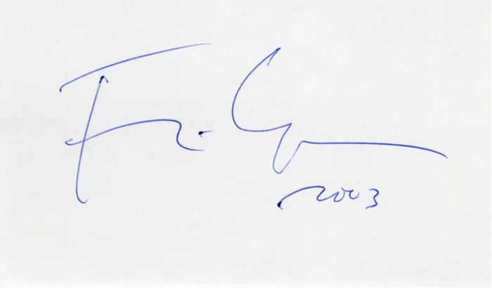 Francis Ford Coppola autograph