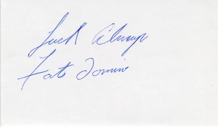 Fats Domino autograph