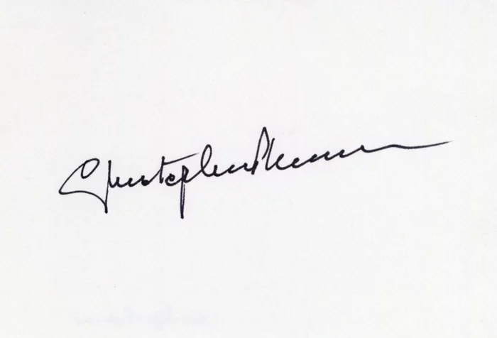 Christopher Plummer autograph