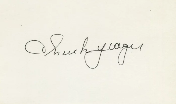 Chuck Yeager autograph