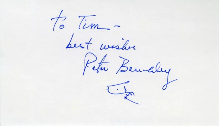 Peter Benchley autograph