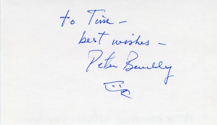 Peter Benchley autograph