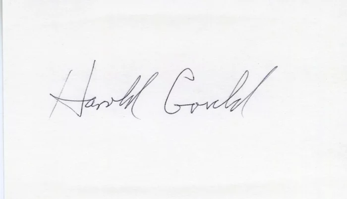 Harold Gould autograph
