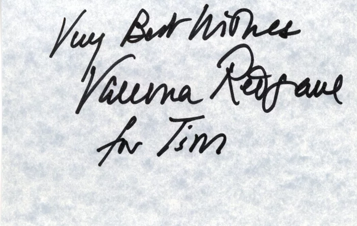 Vanessa Redgrave autograph