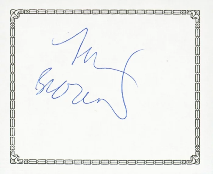 Tom Brokaw autograph