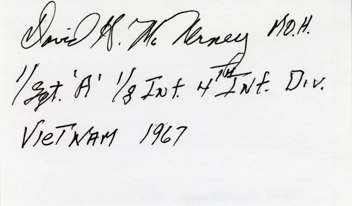 David McNerney autograph