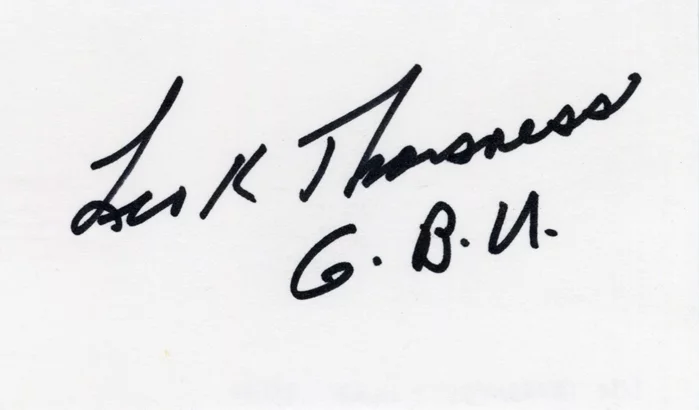 Leo K. Thorsness autograph
