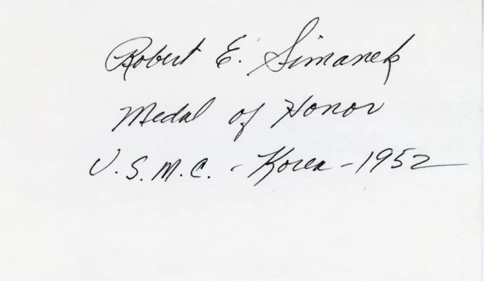 Robert Simanek autograph