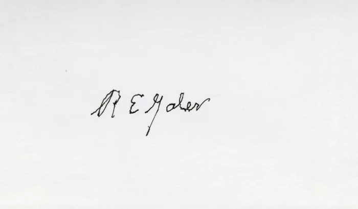 Robert E. Galer autograph