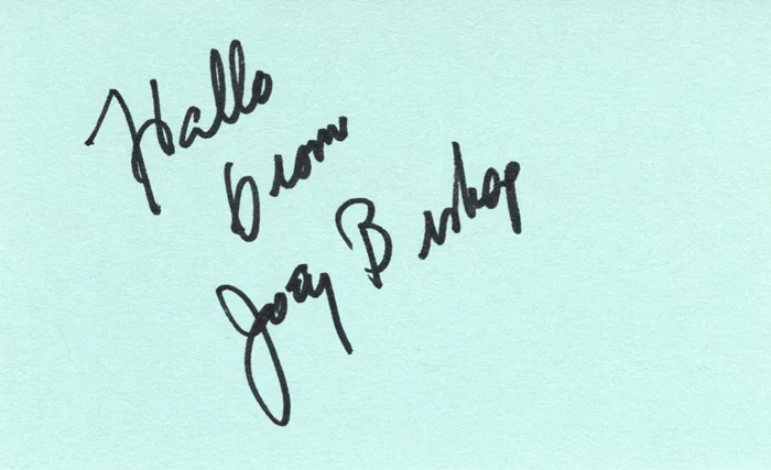 Joey Bishop autograph