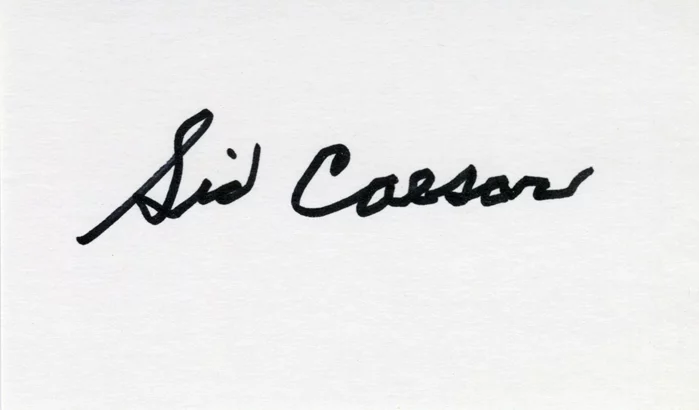 Sid Caesar autograph
