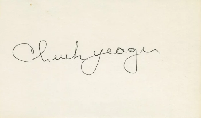 Chuck Yeager autograph