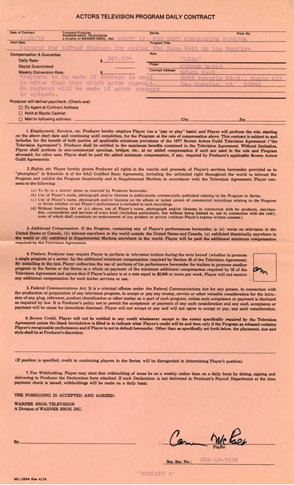 Carmen McRae autograph