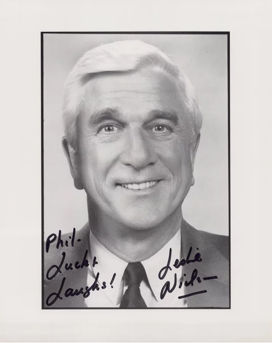 Leslie Nielsen autograph
