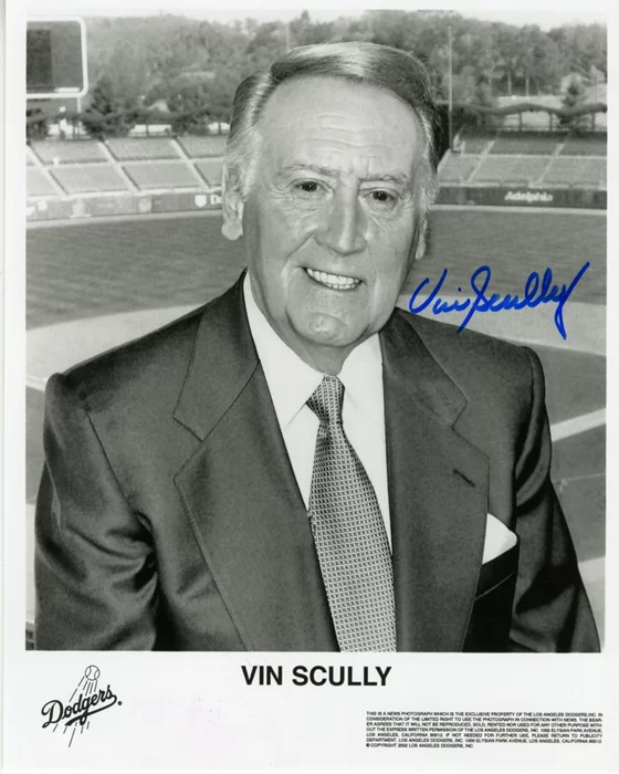 Vin Scully autograph