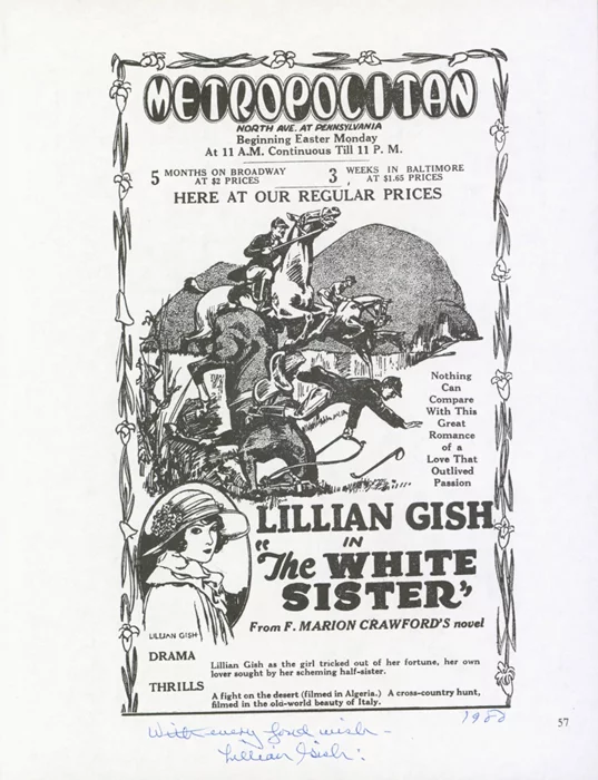 Lillian Gish autograph