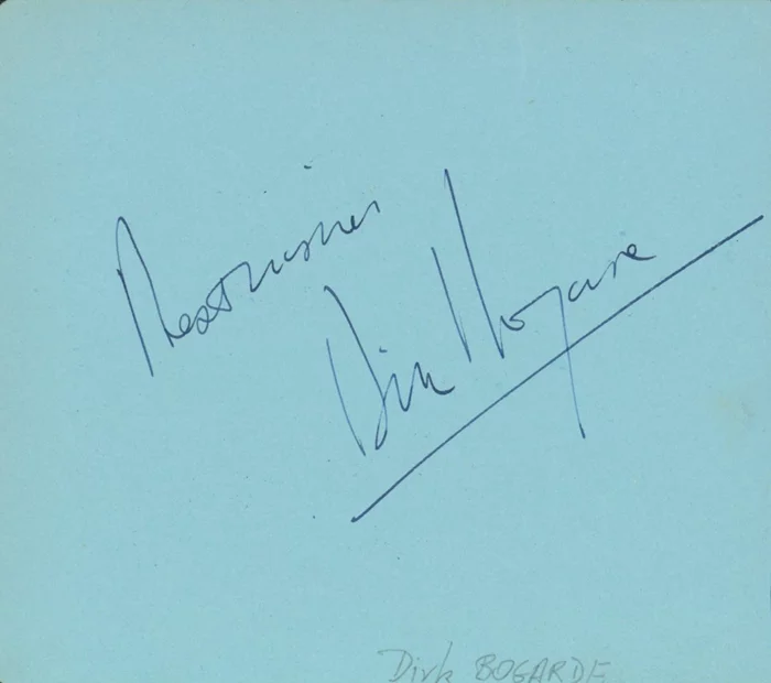 Dirk Bogarde autograph
