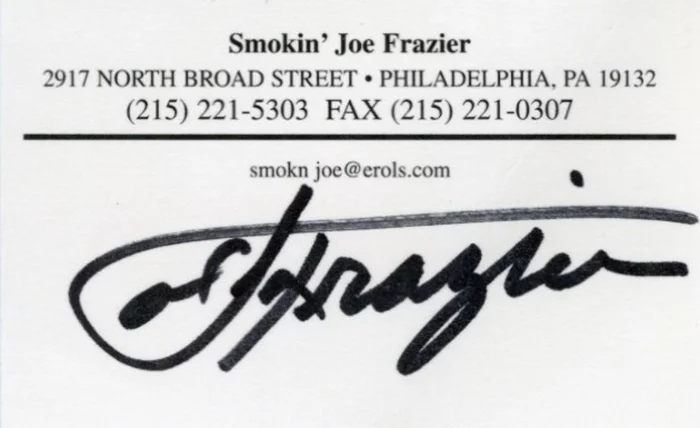 Joe Frazier autograph