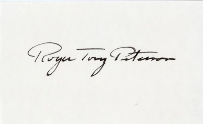 Roger Tory Peterson autograph