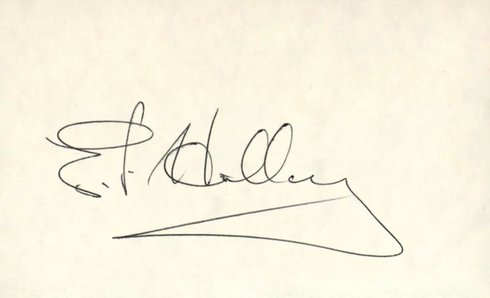 Sir Edmund Hillary autograph