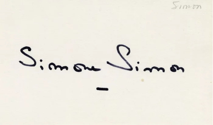 Simone Simon autograph
