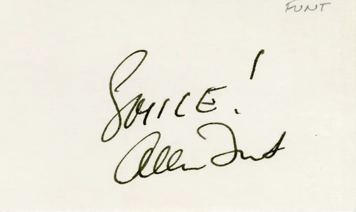 Allen Funt autograph