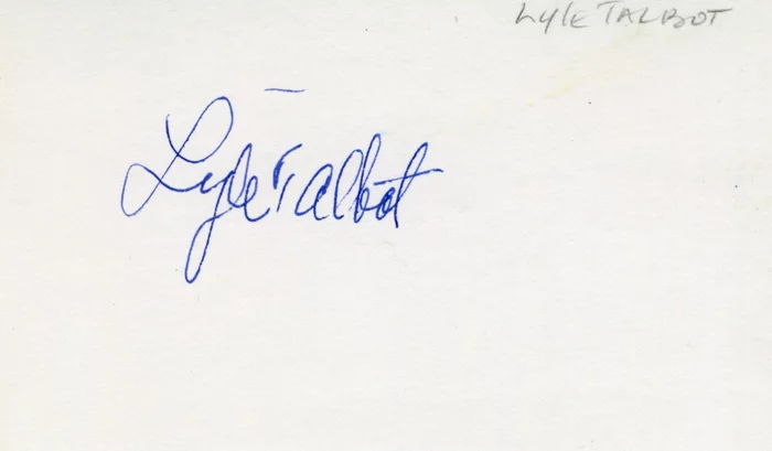 Lyle Talbot autograph