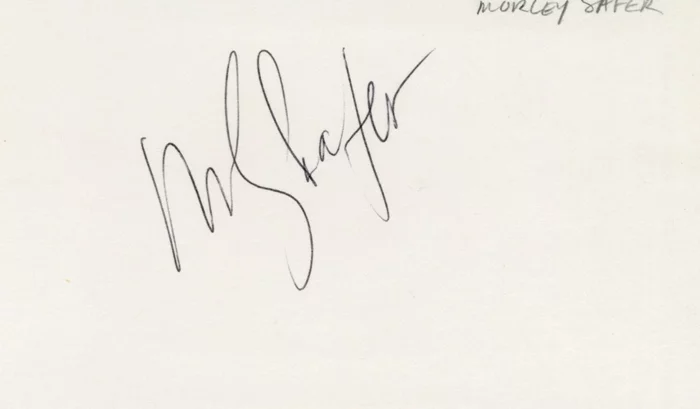 Morley Safer autograph