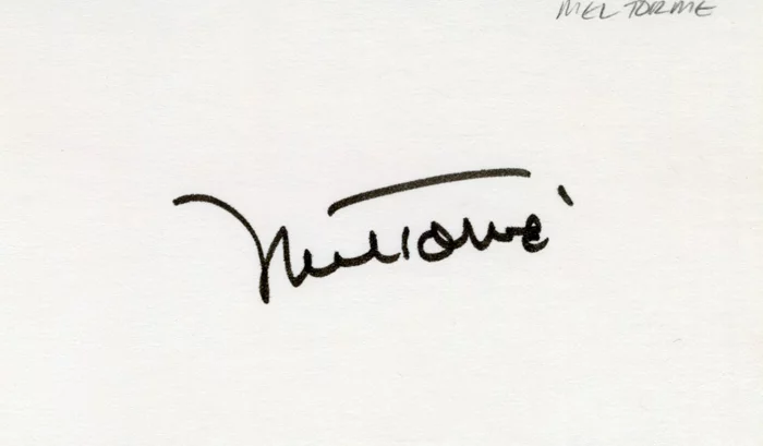 Mel Torme autograph