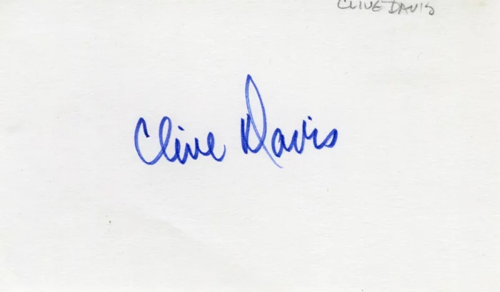 Clive Davis autograph