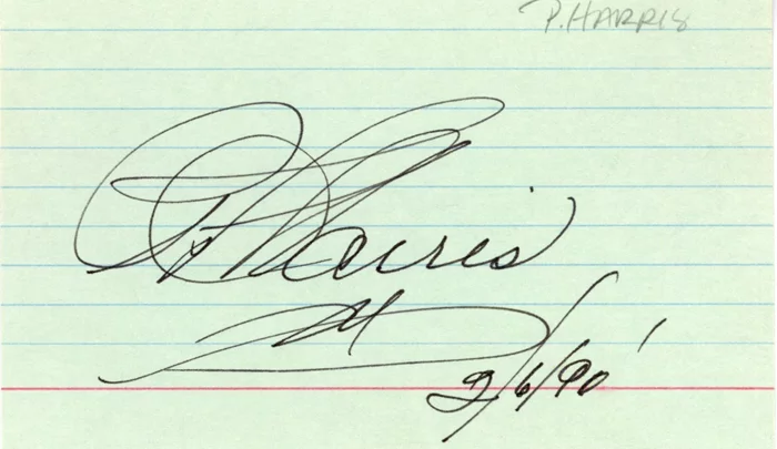 Phil Harris autograph