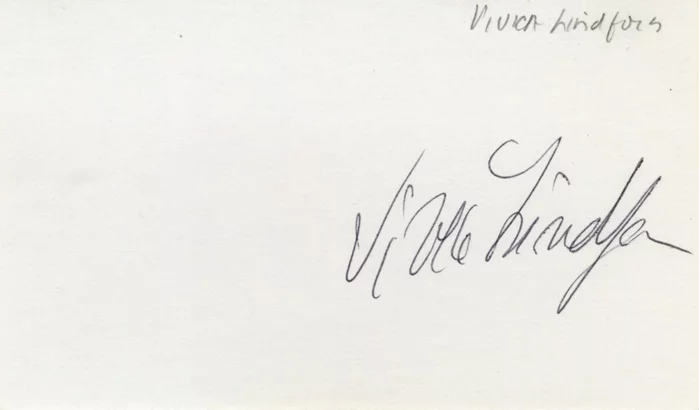 Viveca Lindfors autograph