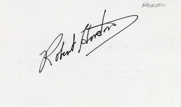 Robert Horton autograph