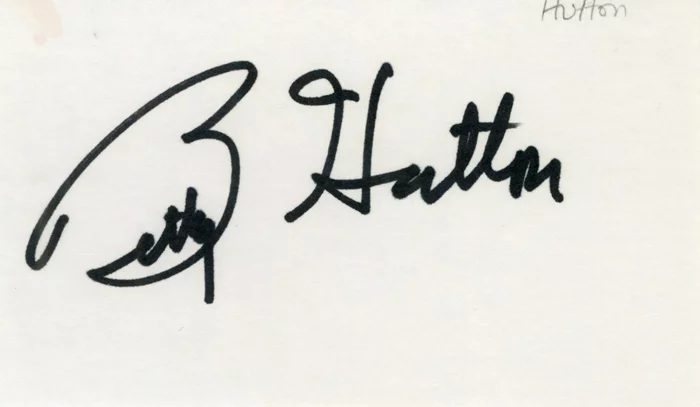 Betty Hutton autograph