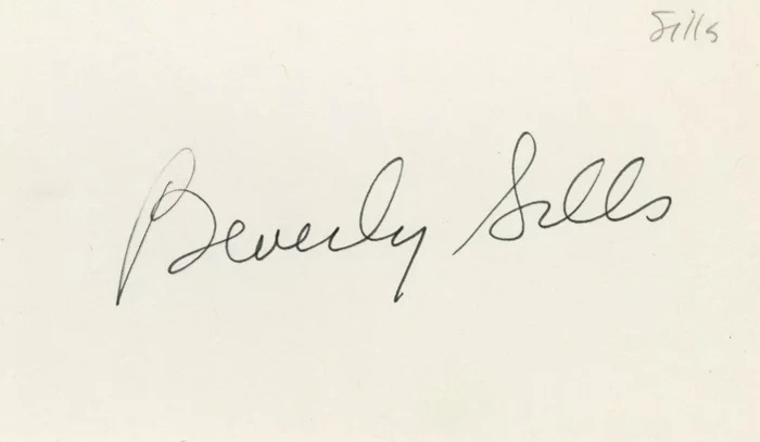 Beverly Sills autograph