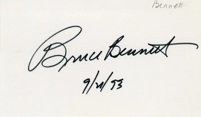 Bruce Bennett autograph
