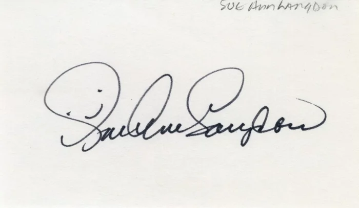 Sue Ane Langdon autograph